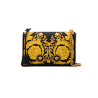 Baroque Print Leather Shoulder Bag